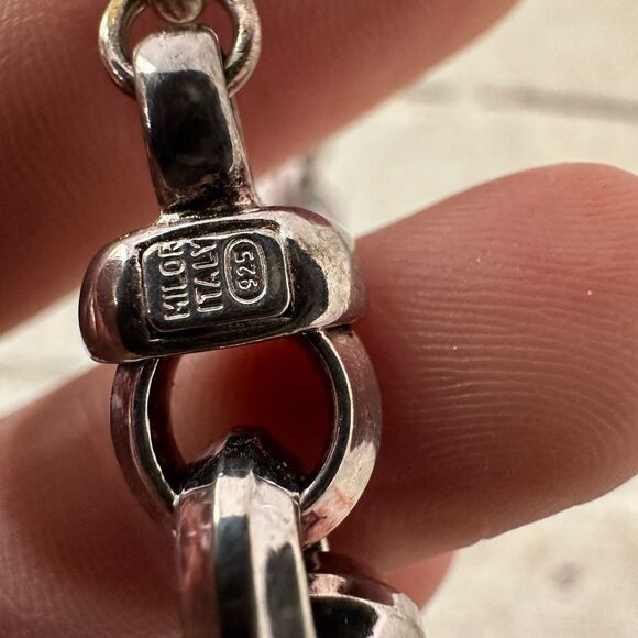 Vintage Milor Italy 925 Chain Link Bracelet - Picture 6 of 6